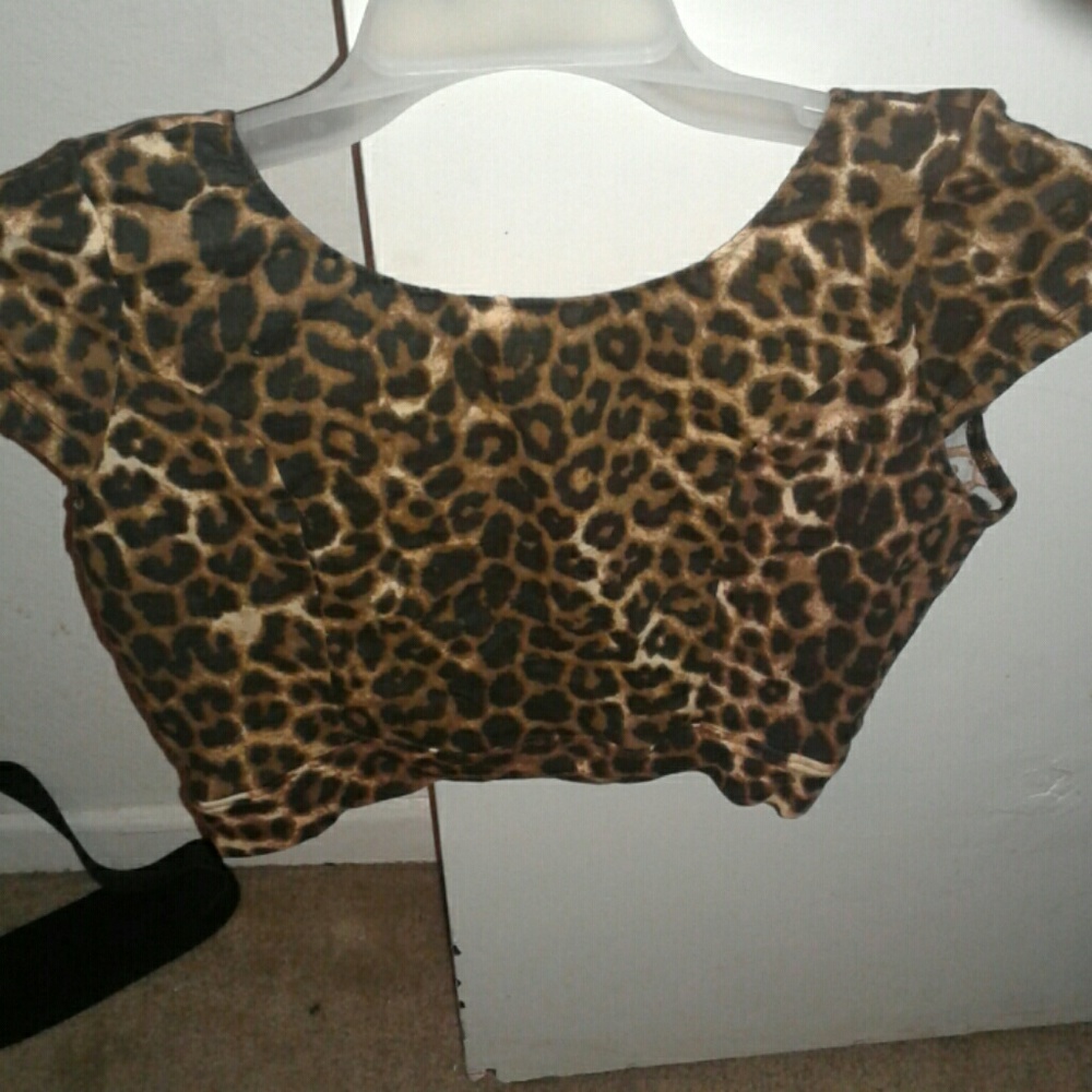 Leopard Halter top
